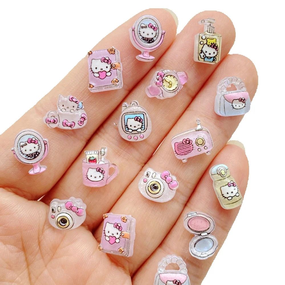 Jewelry Making Journal - 50Pcs Mixed Resin Kitten makeup mirror,