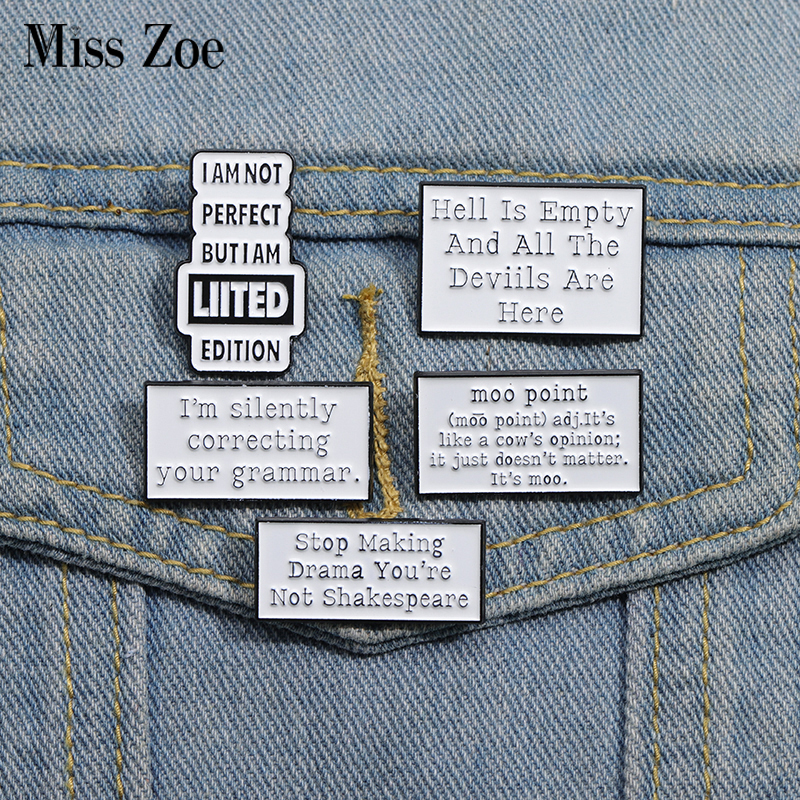Jewelry Making Quotes - Sarcastic Quotes Enamel Pins Custom Stop