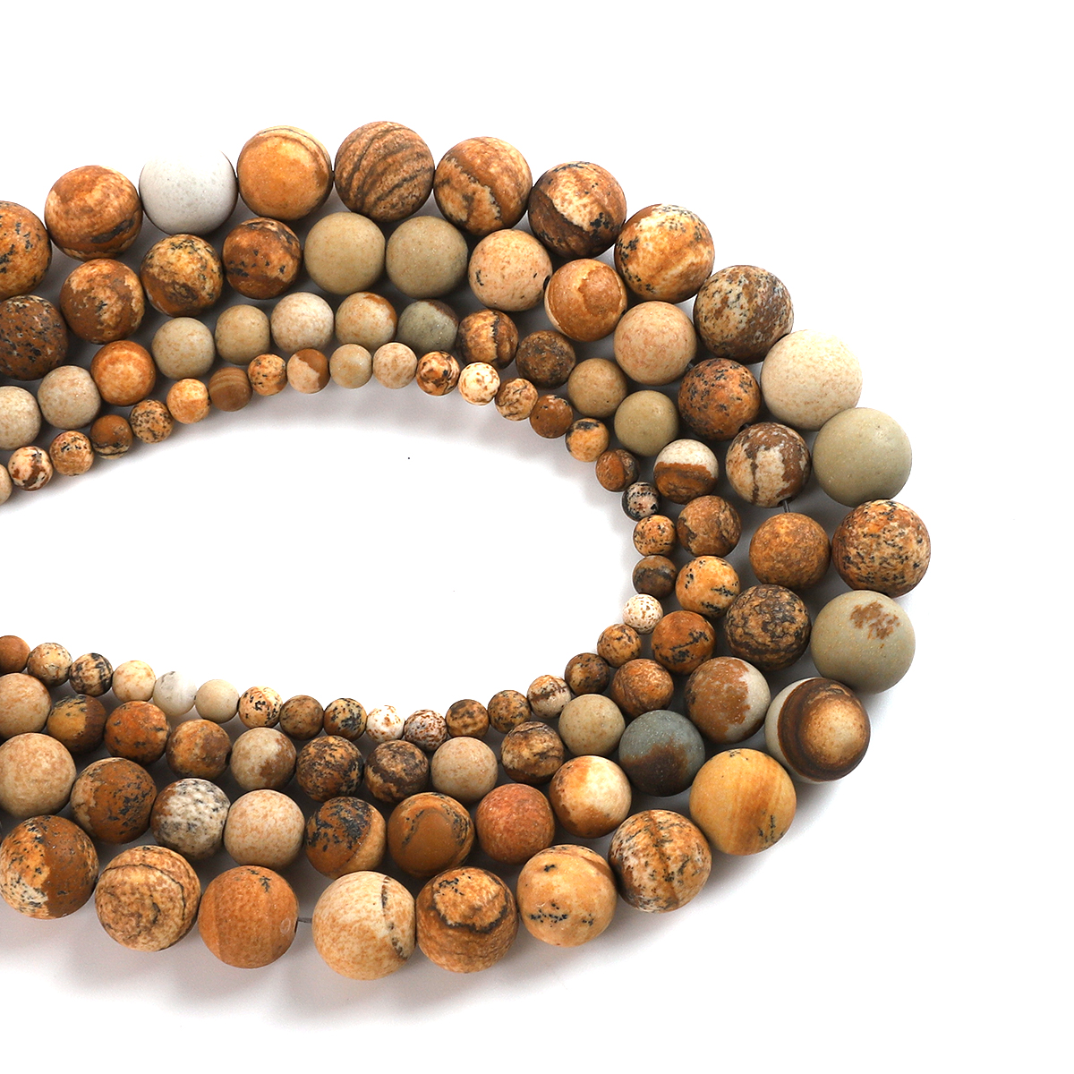 Jewelry Making Stones - New Natural Stone Picture Jaspers Beads