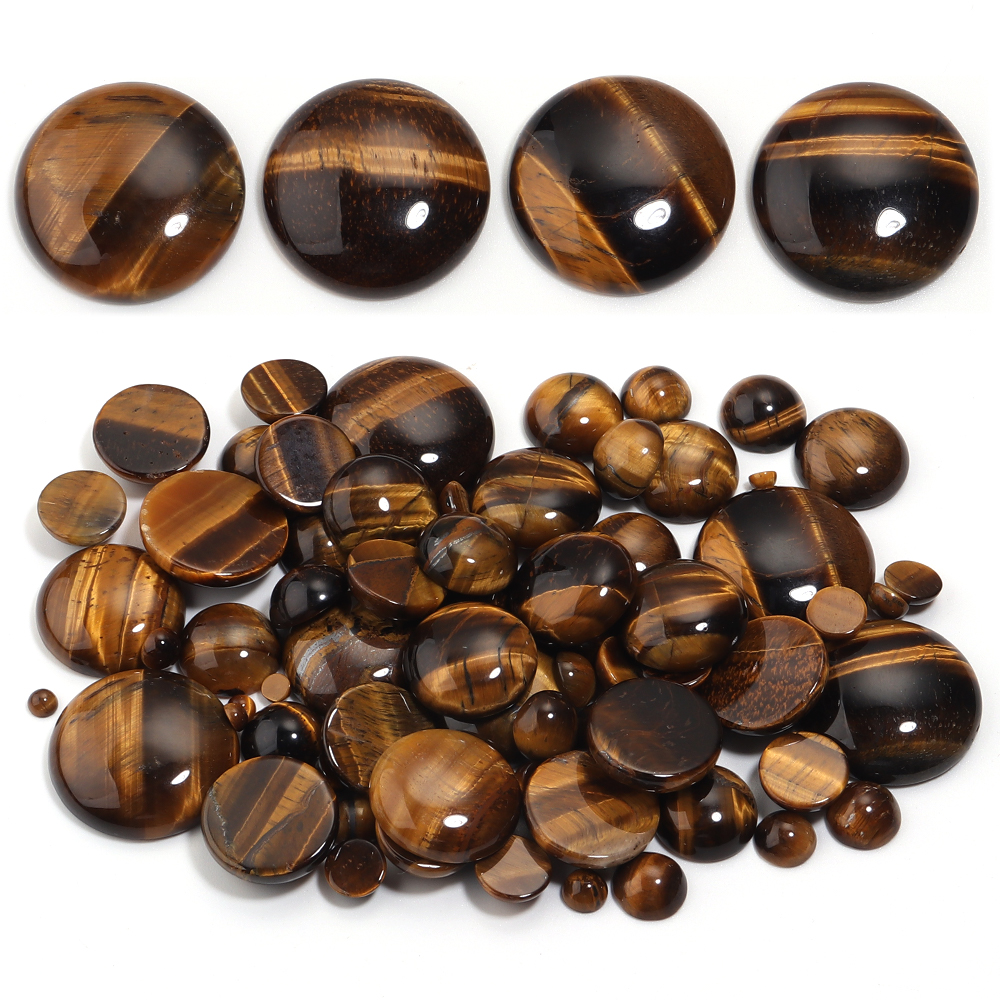 Jewelry Making Stones - 5/10Pcs 4-25mm Natural Stone Cabochon Round