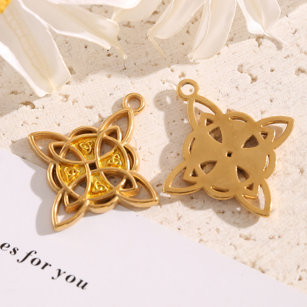 1-3PCS Gold Plated Celtic Knot - Jewelry Making Stones 리뷰 및 가격