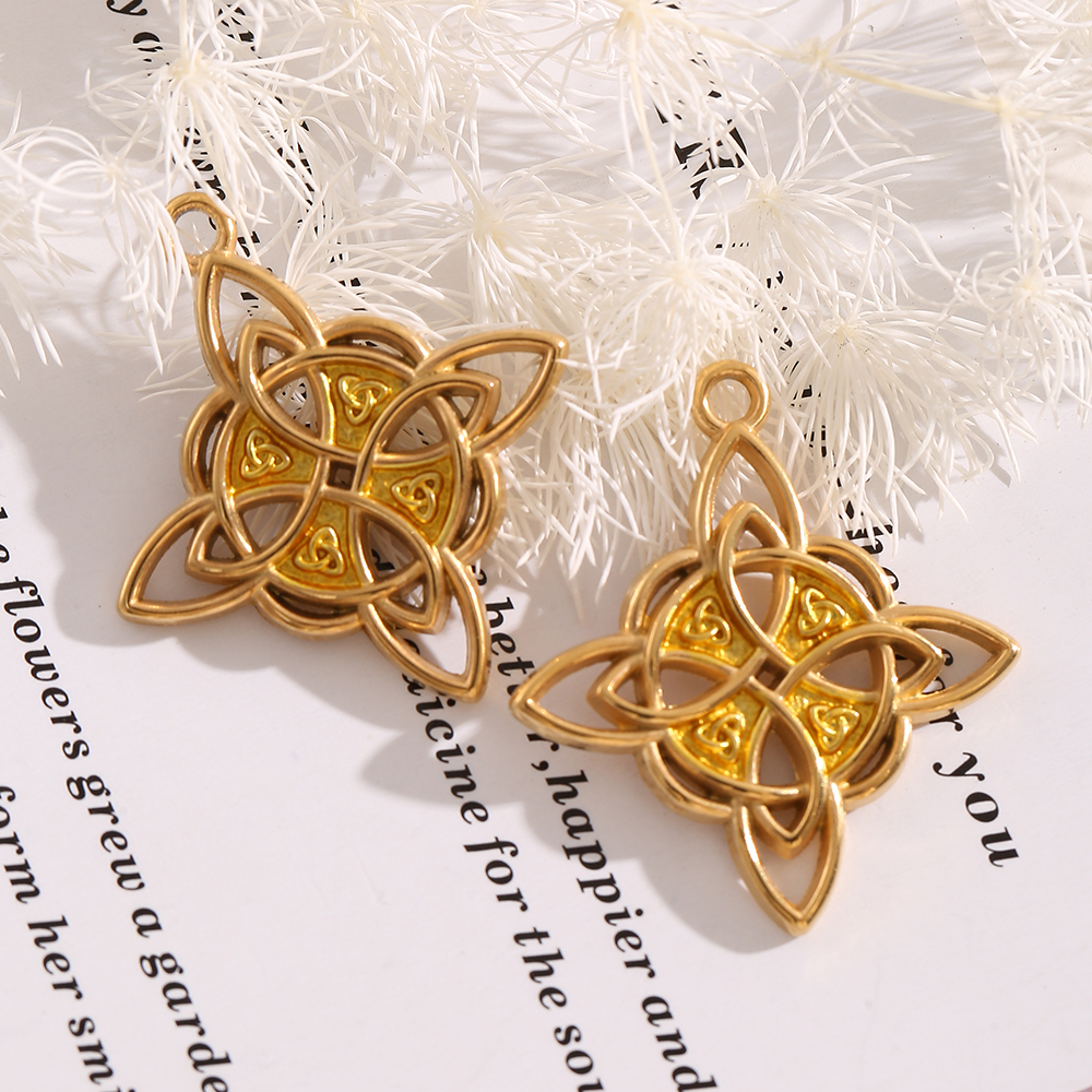 1-3PCS Gold Plated Celtic Knot - Jewelry Making Stones 리뷰 및 가격