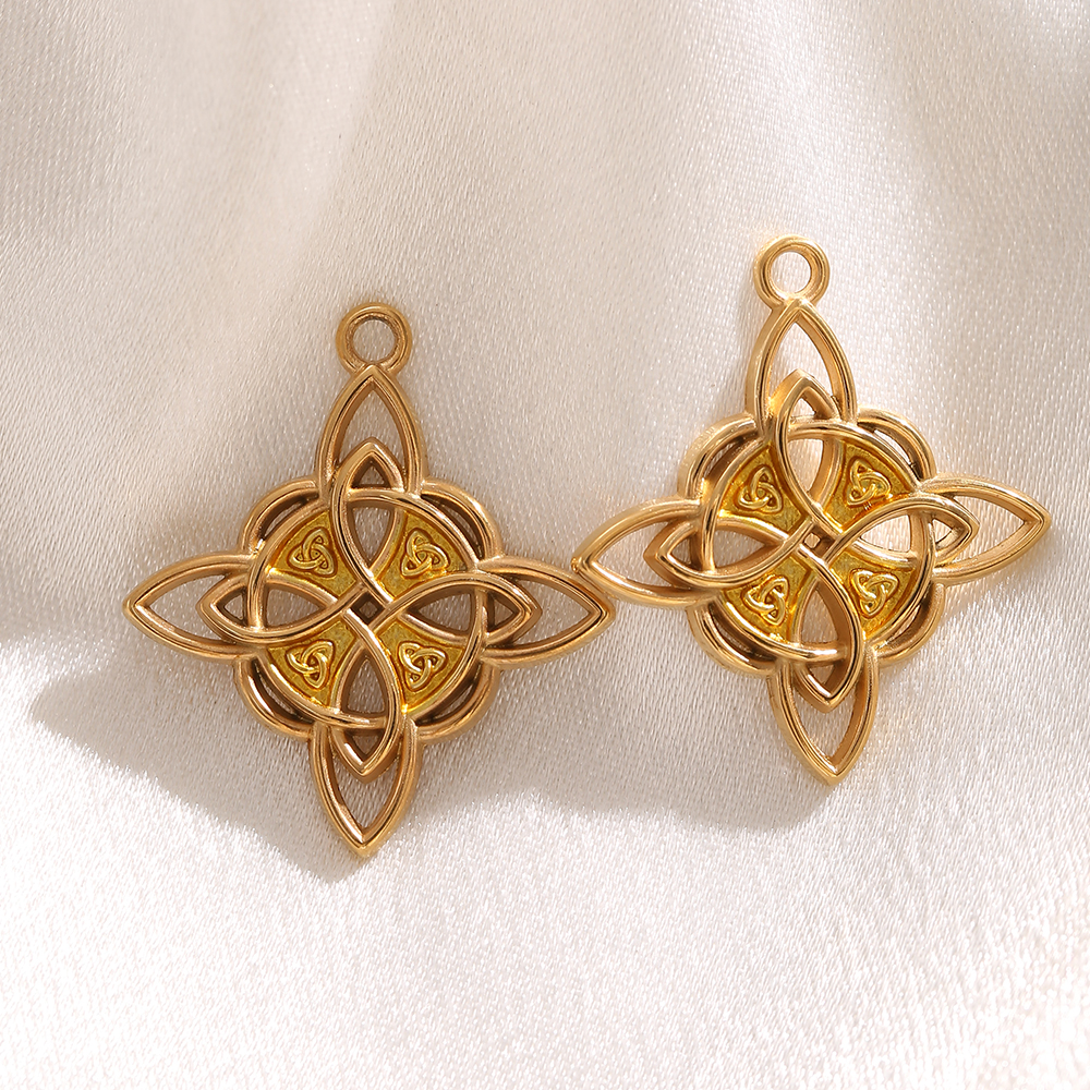 1-3PCS Gold Plated Celtic Knot - Jewelry Making Stones 리뷰 및 가격
