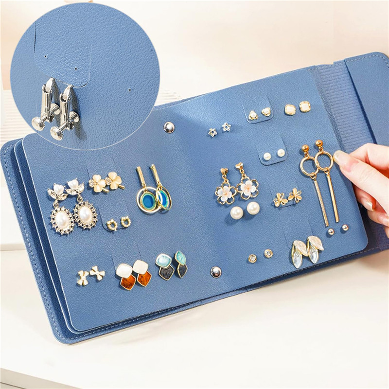 1PC PU Leather Ear Stud Storag - Jewelry Making Journal 리뷰 및 가격