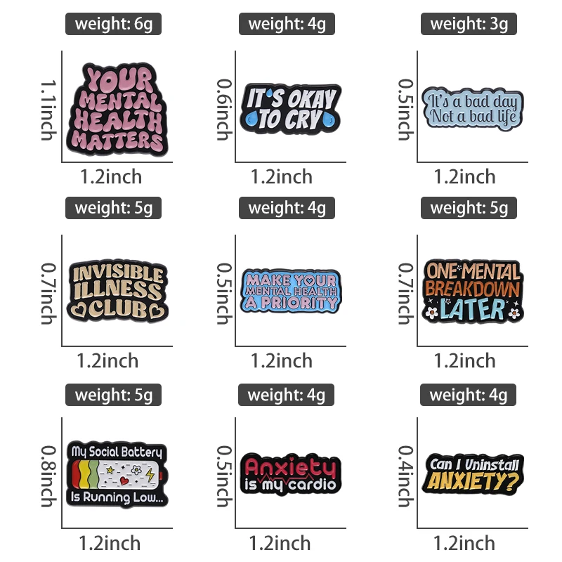Quote Anxiety Brooch Enamel Pi - Jewelry Making Quotes 리뷰 및 가격
