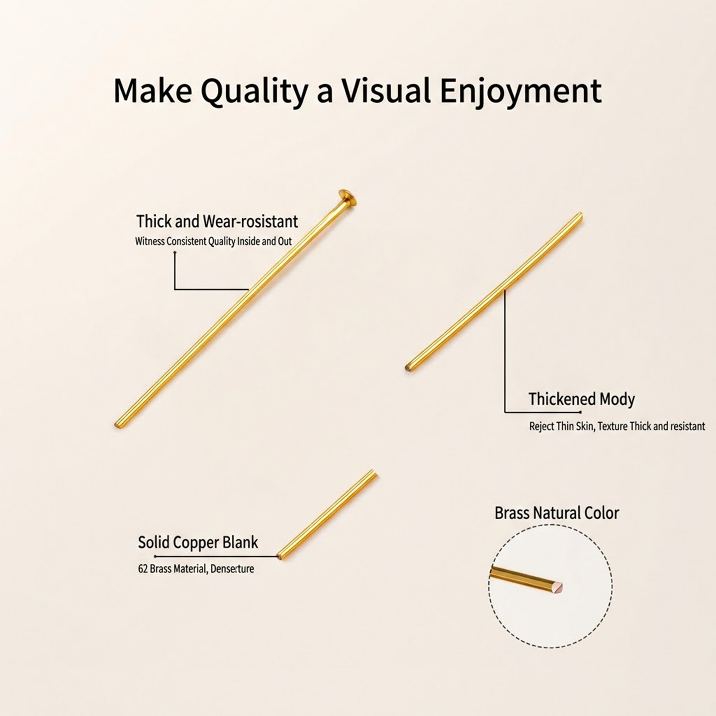 50Pcs 18K Gold Plated Flat Hea - Jewelry Making Head Pins 리뷰 및 가격