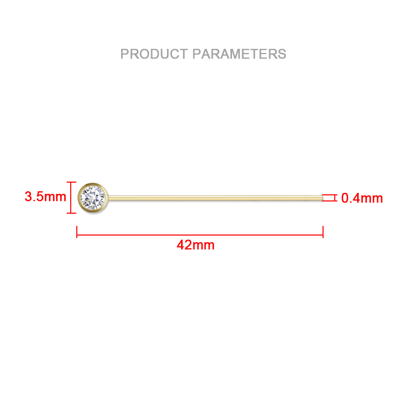 14K Gold Filled Zircon Head Pi - Jewelry Making Head Pins 리뷰 및 가격