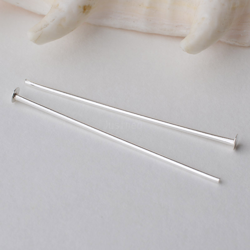925 Sterling Silver Flat Head  - Jewelry Making Head Pins 리뷰 및 가격