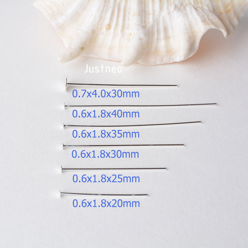 925 Sterling Silver Flat Head  - Jewelry Making Head Pins 리뷰 및 가격