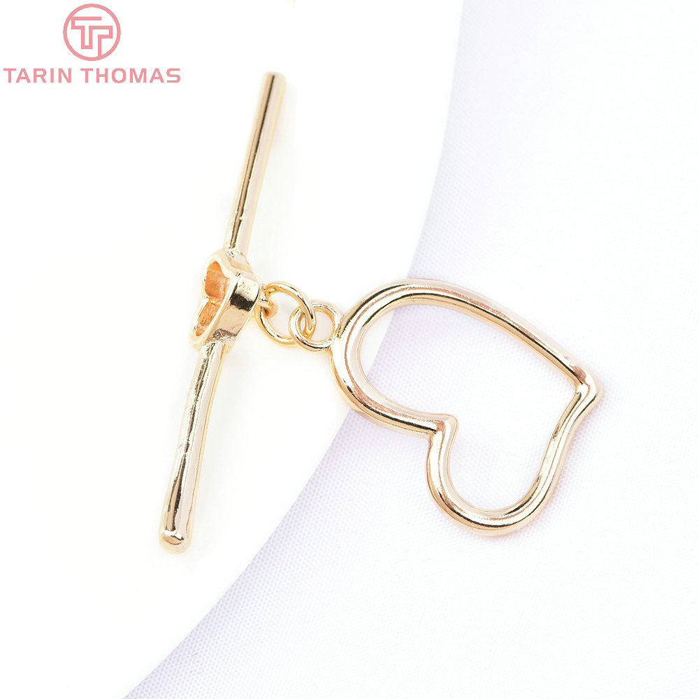 (6543) 4 Sets 15x19MM 24K Gold - Toggle Clasp Gold 리뷰 및 가격