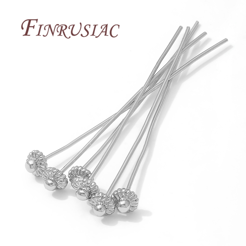 10/20Pcs/Lot 18K Gold-plated P - Jewelry Making Head Pins 리뷰 및 가격