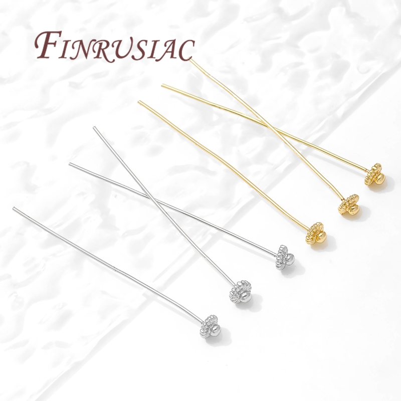 10/20Pcs/Lot 18K Gold-plated P - Jewelry Making Head Pins 리뷰 및 가격