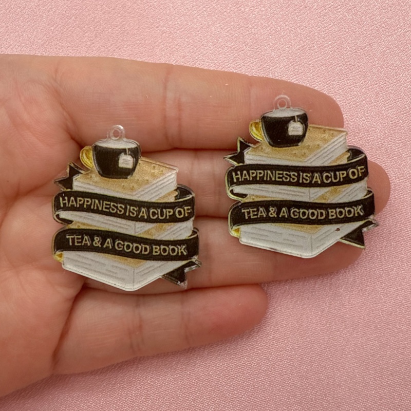 10pcs acrylic book coffee quot - Jewelry Making Quotes 리뷰 및 가격