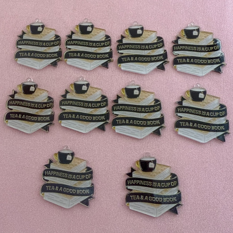 10pcs acrylic book coffee quot - Jewelry Making Quotes 리뷰 및 가격