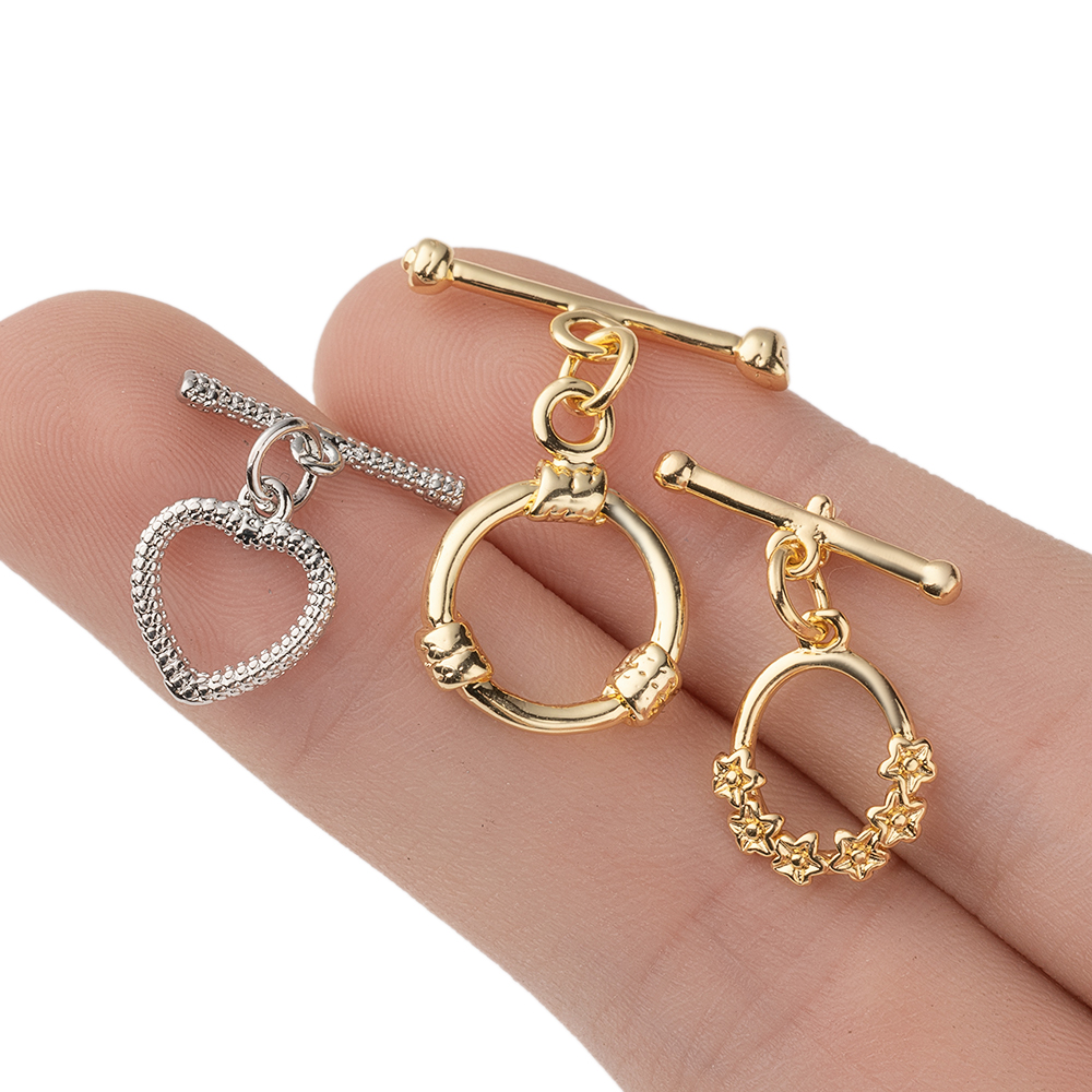 2Sets18K Gold Plated Brass OT  - Toggle Clasp Gold 리뷰 및 가격