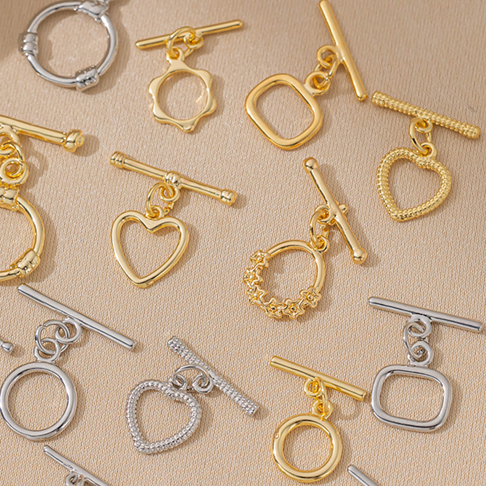 2Sets18K Gold Plated Brass OT  - Toggle Clasp Gold 리뷰 및 가격