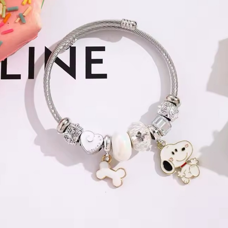 Cute Cartoon Snoopy Bone Heart - Jewelry Making 리뷰 및 가격