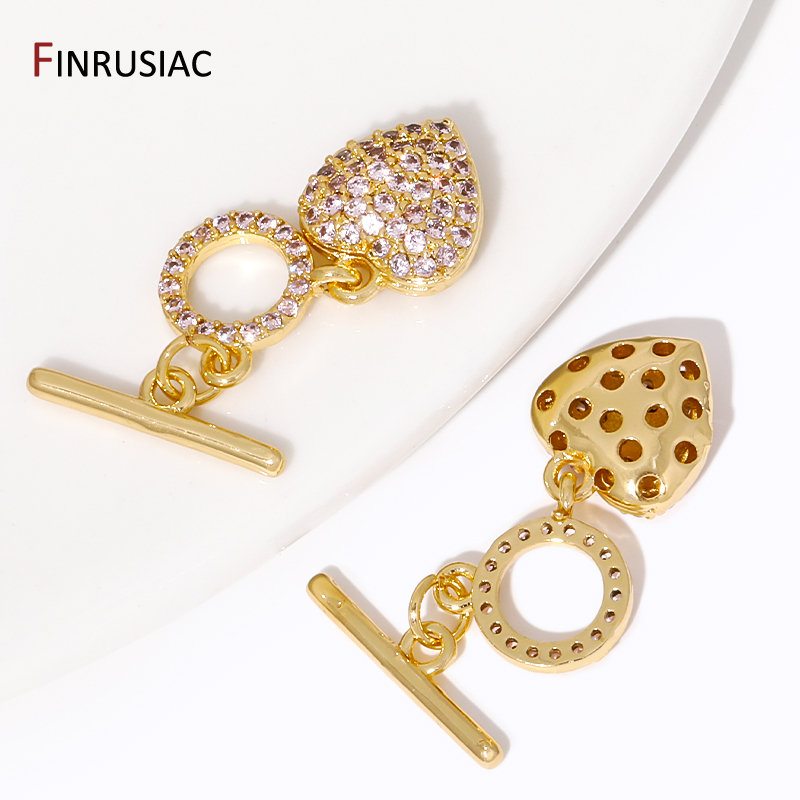18K Gold Plated Brass Heart OT - Toggle Clasp Gold 리뷰 및 가격