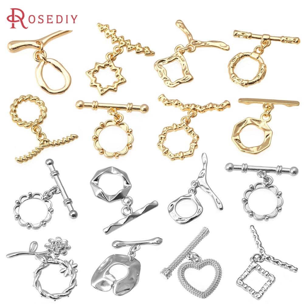 6 Sets 18K Gold Color Brass Ro - Toggle Clasp Gold 리뷰 및 가격