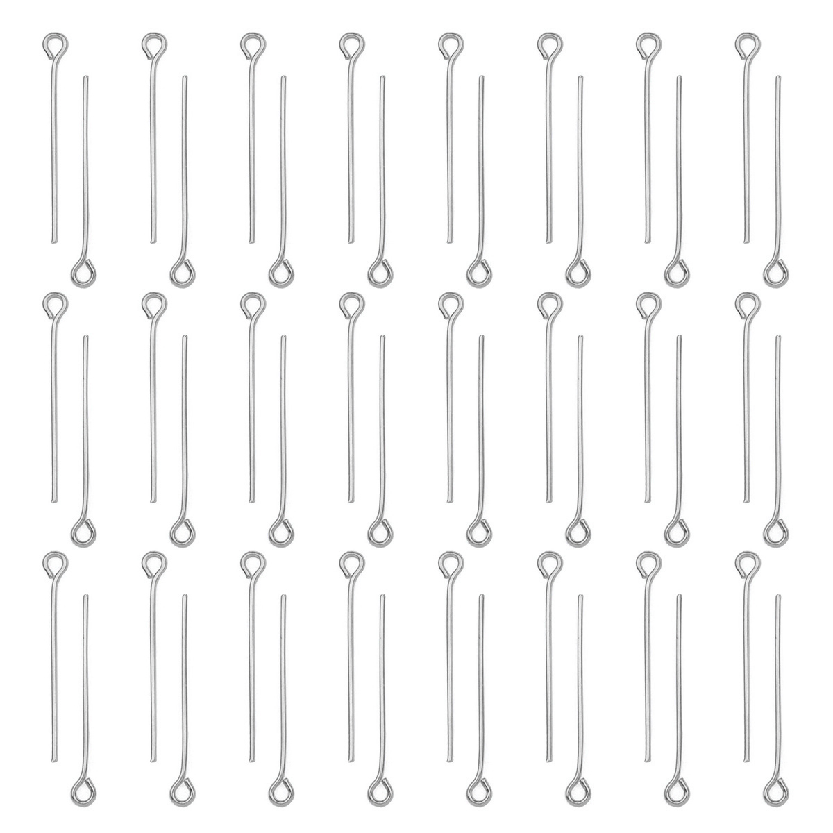 100Pcs/Lot Stainless Steel Eye - Jewelry Making Head Pins 리뷰 및 가격