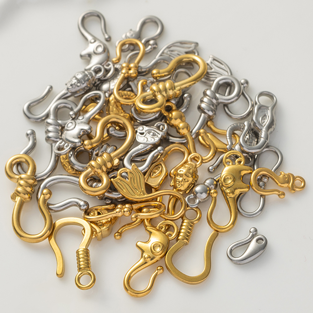 5pcs  Stainless Steel S Hook R - Toggle Clasp Gold 리뷰 및 가격
