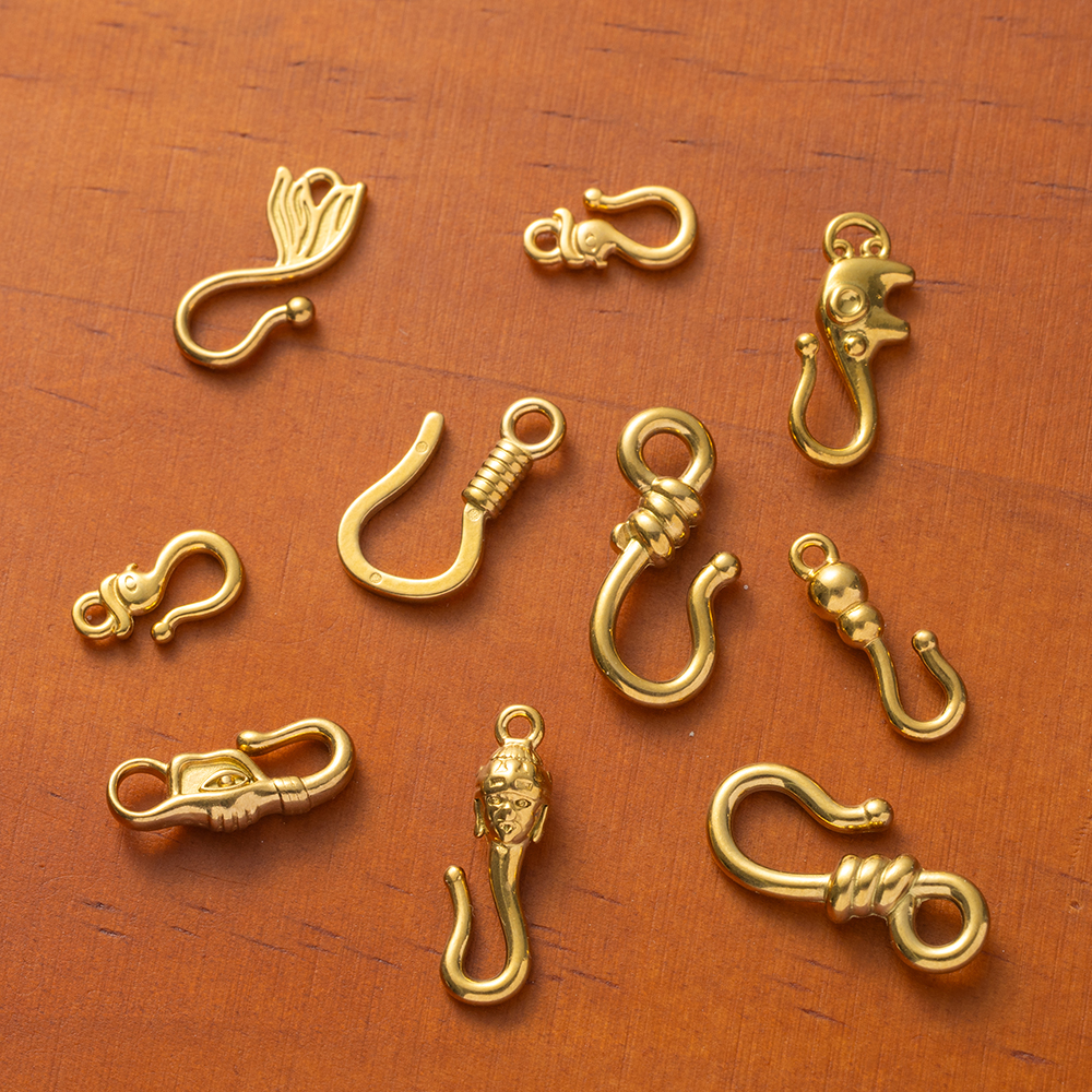 5pcs  Stainless Steel S Hook R - Toggle Clasp Gold 리뷰 및 가격