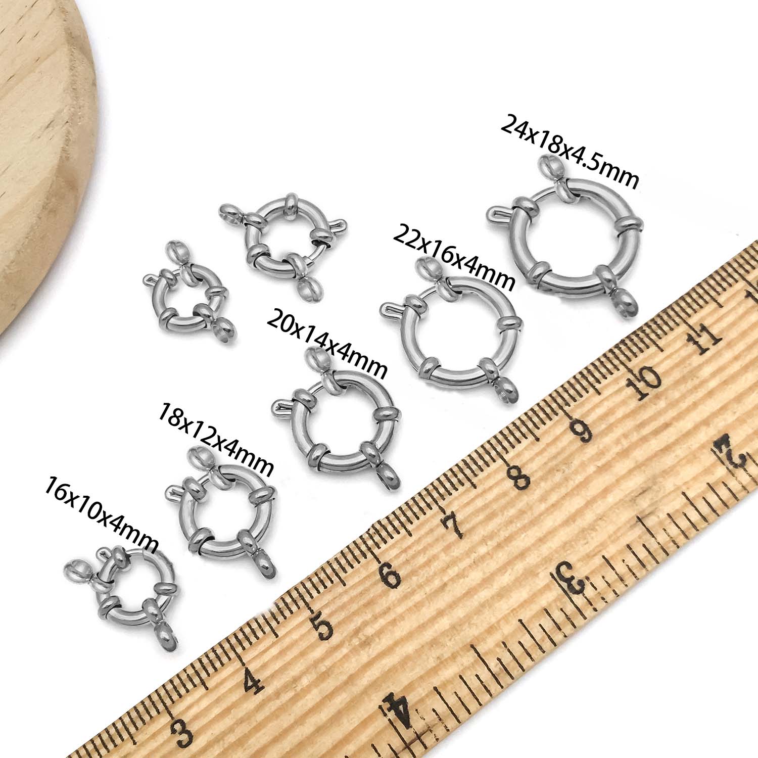 2pcs Stainless Steel Round Cla - Jewelry Making 리뷰 및 가격