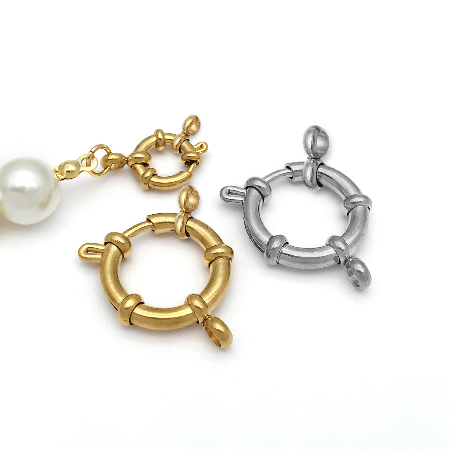 2pcs Stainless Steel Round Cla - Jewelry Making 리뷰 및 가격