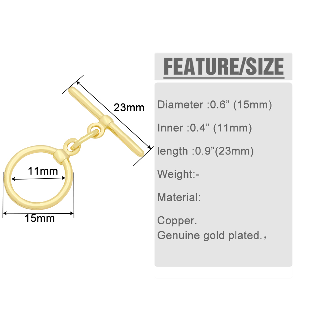 OCESRIO Trendy Toggle Round Cl - Toggle Clasp Gold 리뷰 및 가격