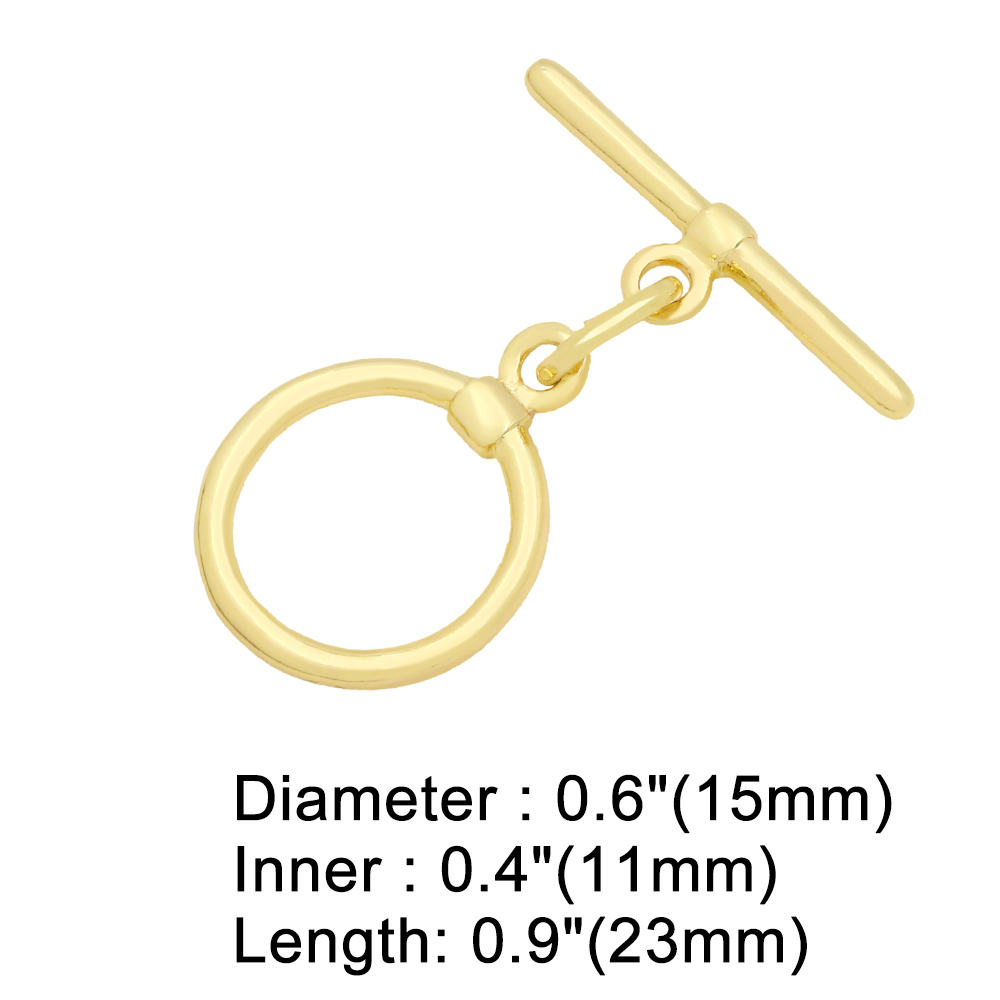 OCESRIO Trendy Toggle Round Cl - Toggle Clasp Gold 리뷰 및 가격