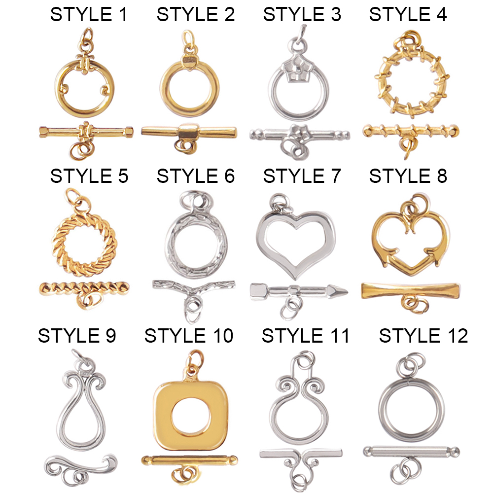3 Set Gold Stainless Steel OT  - Toggle Clasp Gold 리뷰 및 가격