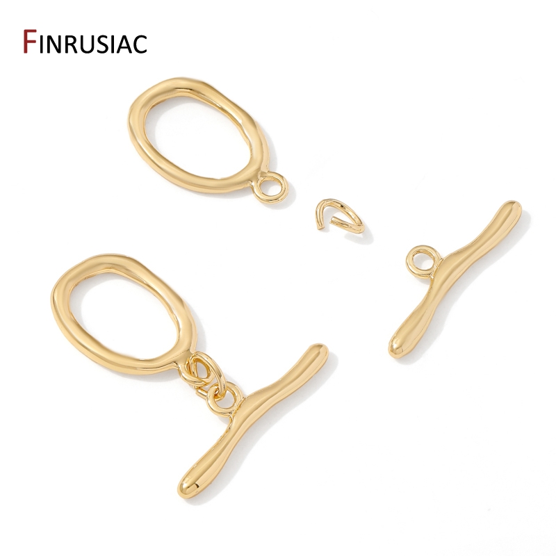 18K Gold Plated Brass Oval/Hea - Toggle Clasp Gold 리뷰 및 가격