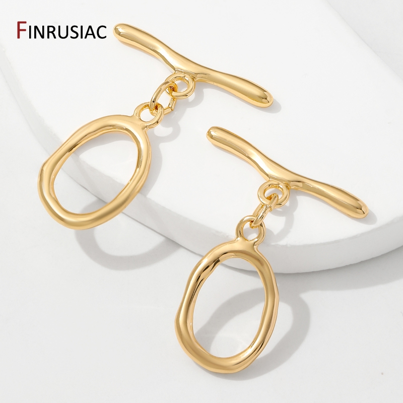 18K Gold Plated Brass Oval/Hea - Toggle Clasp Gold 리뷰 및 가격