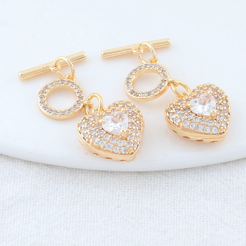 13MM 14K Gold Color Plated Hea - Toggle Clasp Gold 리뷰 및 가격