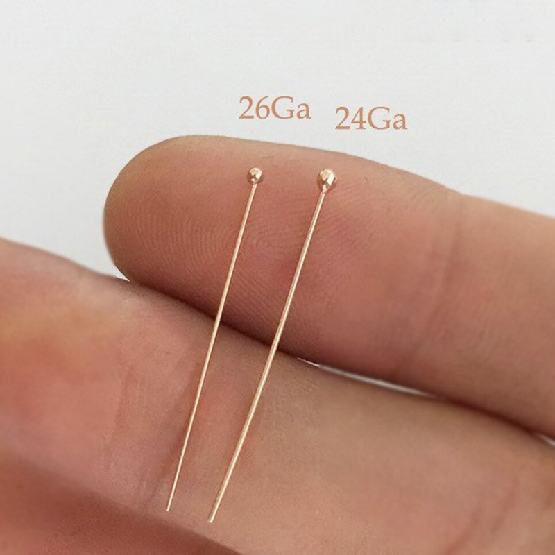 14K Rose Gold Filled Ball Head - Jewelry Making Head Pins 리뷰 및 가격